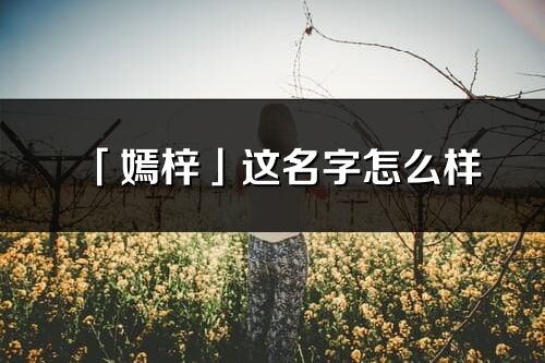 「嫣梓」这名字怎么样_嫣梓的名字解释