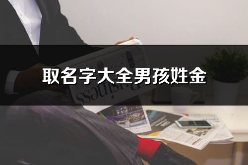取名字大全男孩姓金