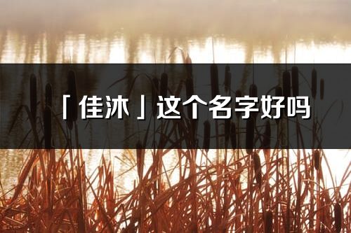 「佳沐」这个名字好吗_佳沐名字寓意,含义