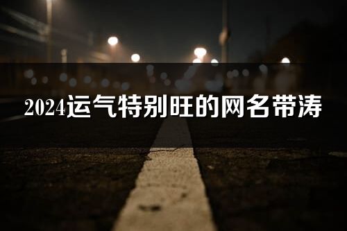 2024运气特别旺的网名带涛