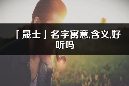 「晟士」名字寓意,含义,好听吗_晟士名字分析打分