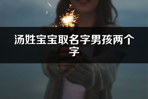 汤姓宝宝取名字男孩两个字
