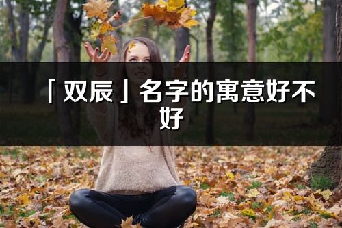 「双辰」名字的寓意好不好_双辰含义分析