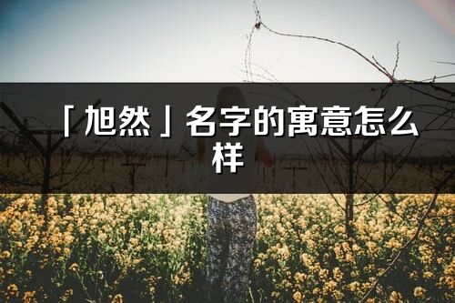 「旭然」名字的寓意怎么样_旭然的出处