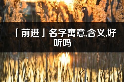 「前进」名字寓意,含义,好听吗_前进名字分析打分