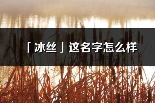 「冰丝」这名字怎么样_冰丝的名字解释