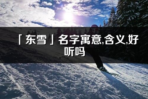 「东雪」名字寓意,含义,好听吗_东雪名字分析打分