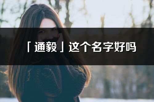 「通毅」这个名字好吗_通毅名字寓意,含义