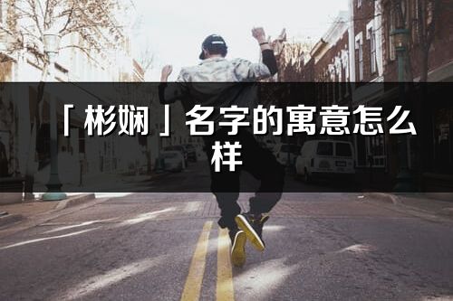 「彬娴」名字的寓意怎么样_彬娴的出处