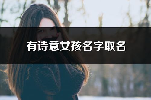 有诗意女孩名字取名