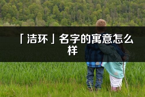 「洁环」名字的寓意怎么样_洁环的出处