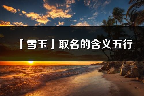 「雪玉」取名的含义五行_雪玉名字寓意解释
