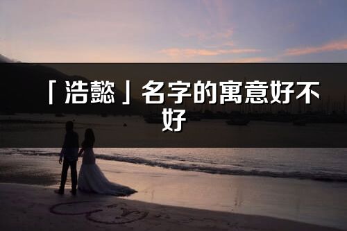 「浩懿」名字的寓意好不好_浩懿含义分析