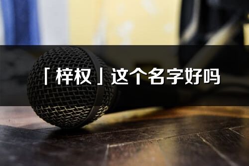 「梓权」这个名字好吗_梓权名字寓意,含义