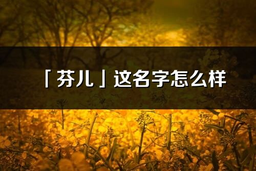 「芬儿」这名字怎么样_芬儿的名字解释