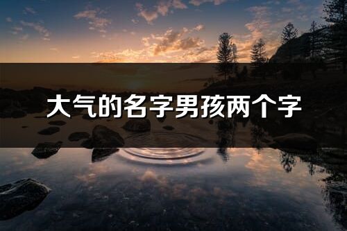 大气的名字男孩两个字