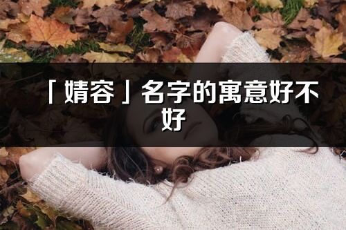 「婧容」名字的寓意好不好_婧容含义分析