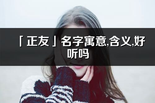 「正友」名字寓意,含义,好听吗_正友名字分析打分