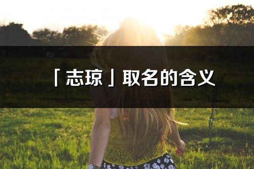 「志琼」取名的含义_志琼名字寓意解释