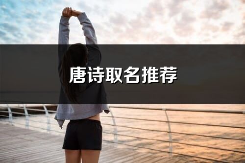 唐诗取名推荐_唐诗中最唯美好听的名字