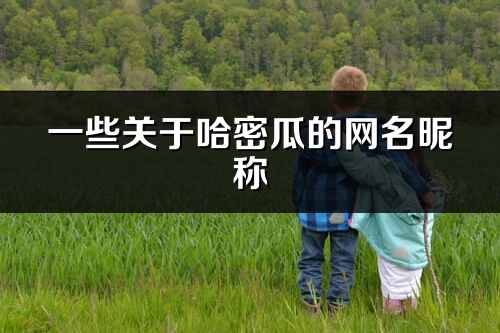 一些关于哈密瓜的网名昵称
