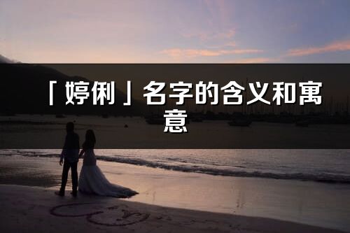 「婷俐」名字的含义和寓意_婷俐的出处与意思解释