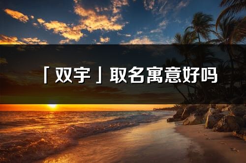 「双宇」取名寓意好吗_双宇名字含义及寓意