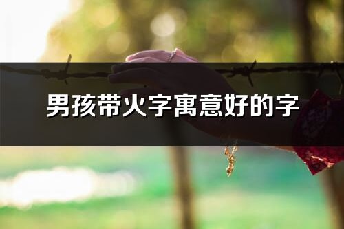 男孩带火字寓意好的字