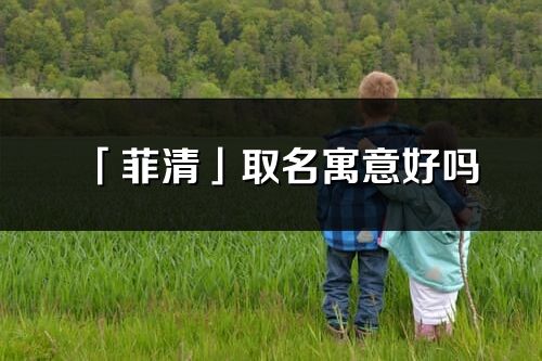 「菲清」取名寓意好吗_菲清名字含义及五行