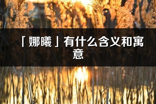「娜曦」有什么含义和寓意_娜曦名字的出处与意思