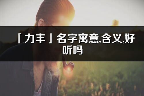 「力丰」名字寓意,含义,好听吗_力丰名字分析打分