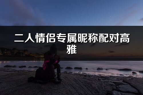 二人情侣专属昵称配对高雅(优选270个)