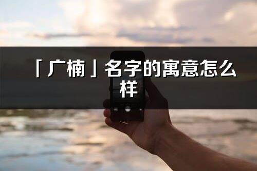 「广楠」名字的寓意怎么样_广楠的出处