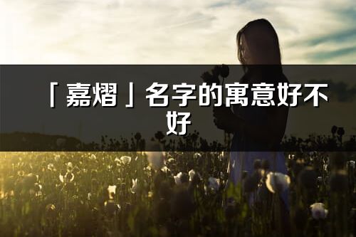「嘉熠」名字的寓意好不好_嘉熠含义分析