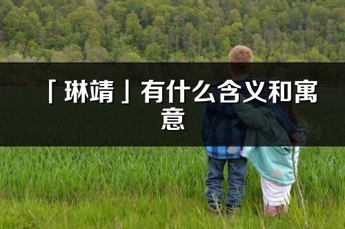 「琳靖」有什么含义和寓意_琳靖名字的出处与意思