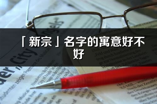 「新宗」名字的寓意好不好_新宗含义分析