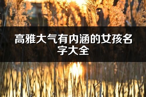 高雅大气有内涵的女孩名字大全