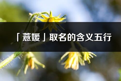 「薏媛」取名的含义五行_薏媛名字寓意解释