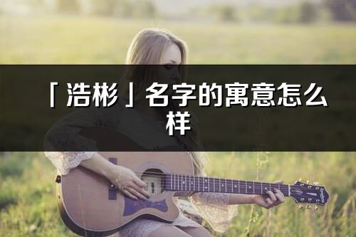 「浩彬」名字的寓意怎么样_浩彬的出处