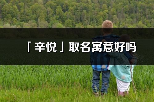 「辛悦」取名寓意好吗_辛悦名字含义及寓意