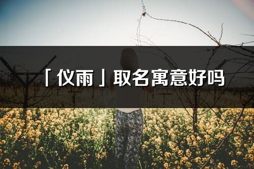 「仪雨」取名寓意好吗_仪雨名字含义及五行