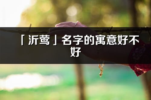 「沂莺」名字的寓意好不好_沂莺含义分析