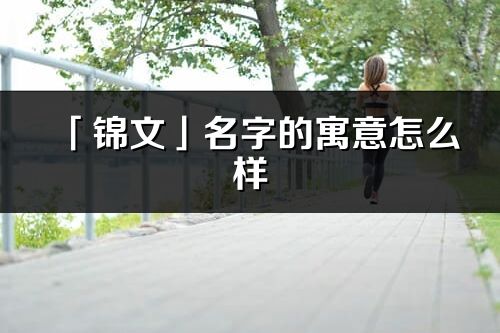 「锦文」名字的寓意怎么样_锦文的出处