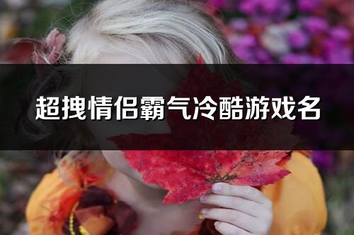 超拽情侣霸气冷酷游戏名(共373个)