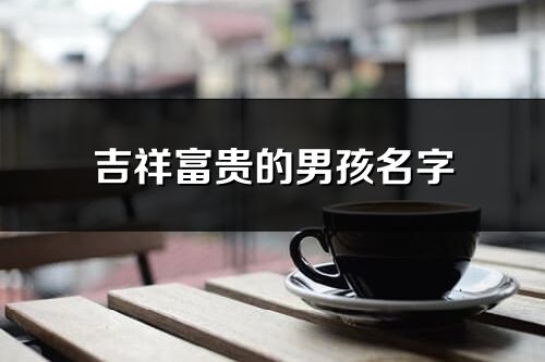 吉祥富贵的男孩名字