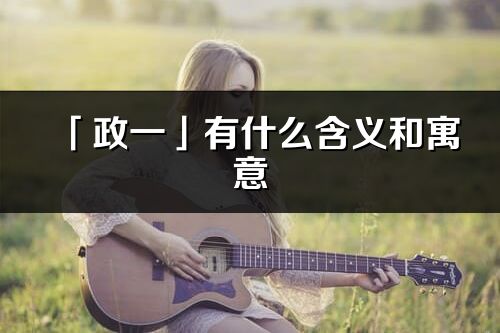 「政一」有什么含义和寓意_政一名字的出处与意思