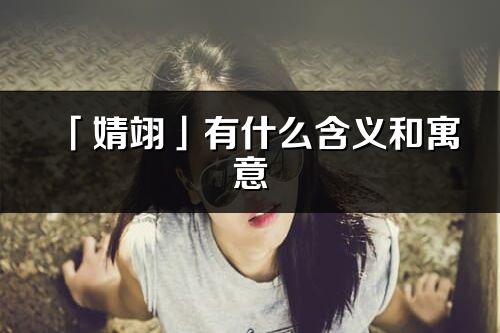 「婧翊」有什么含义和寓意_婧翊名字的出处与意思