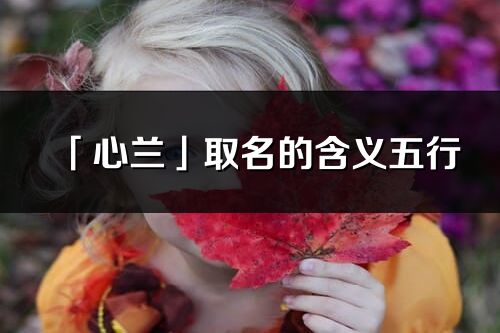 「心兰」取名的含义五行_心兰名字寓意解释