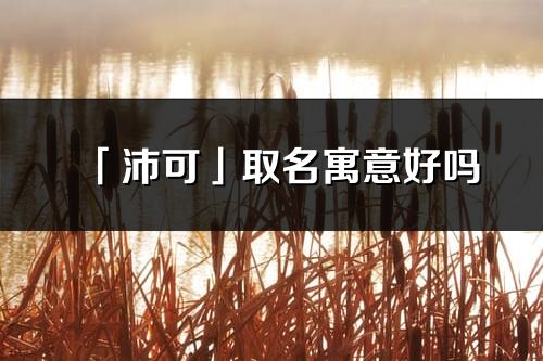 「沛可」取名寓意好吗_沛可名字含义及寓意