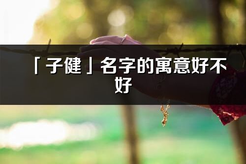 「子健」名字的寓意好不好_子健含义分析